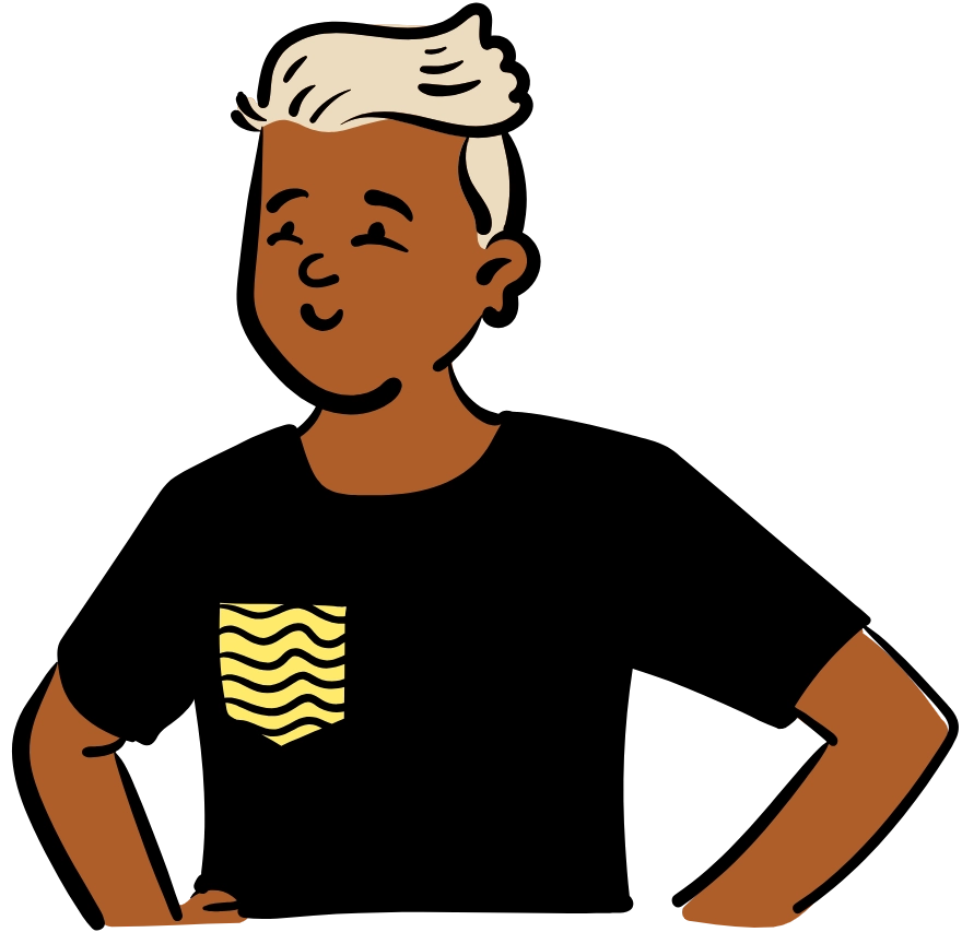 A friendly illustrated member of the Wired Different community